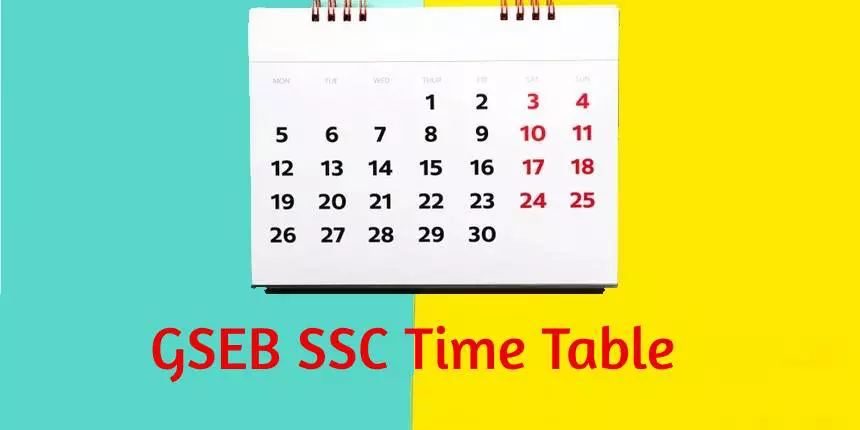 GSEB SSC Time Table 2023 for Regulars, Repeater, Private and Separate